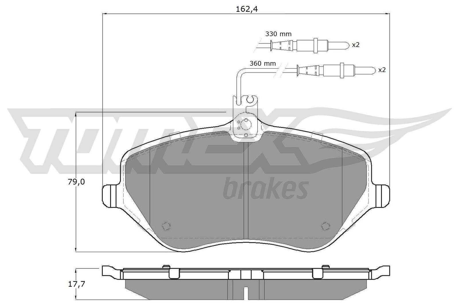 Sada brzdových platničiek kotúčovej brzdy TOMEX Brakes